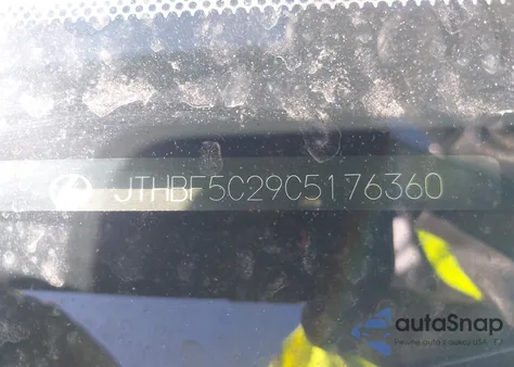 2012 Lexus Is 250 из США, поврежденный, VIN JTHBF5C29C5176360